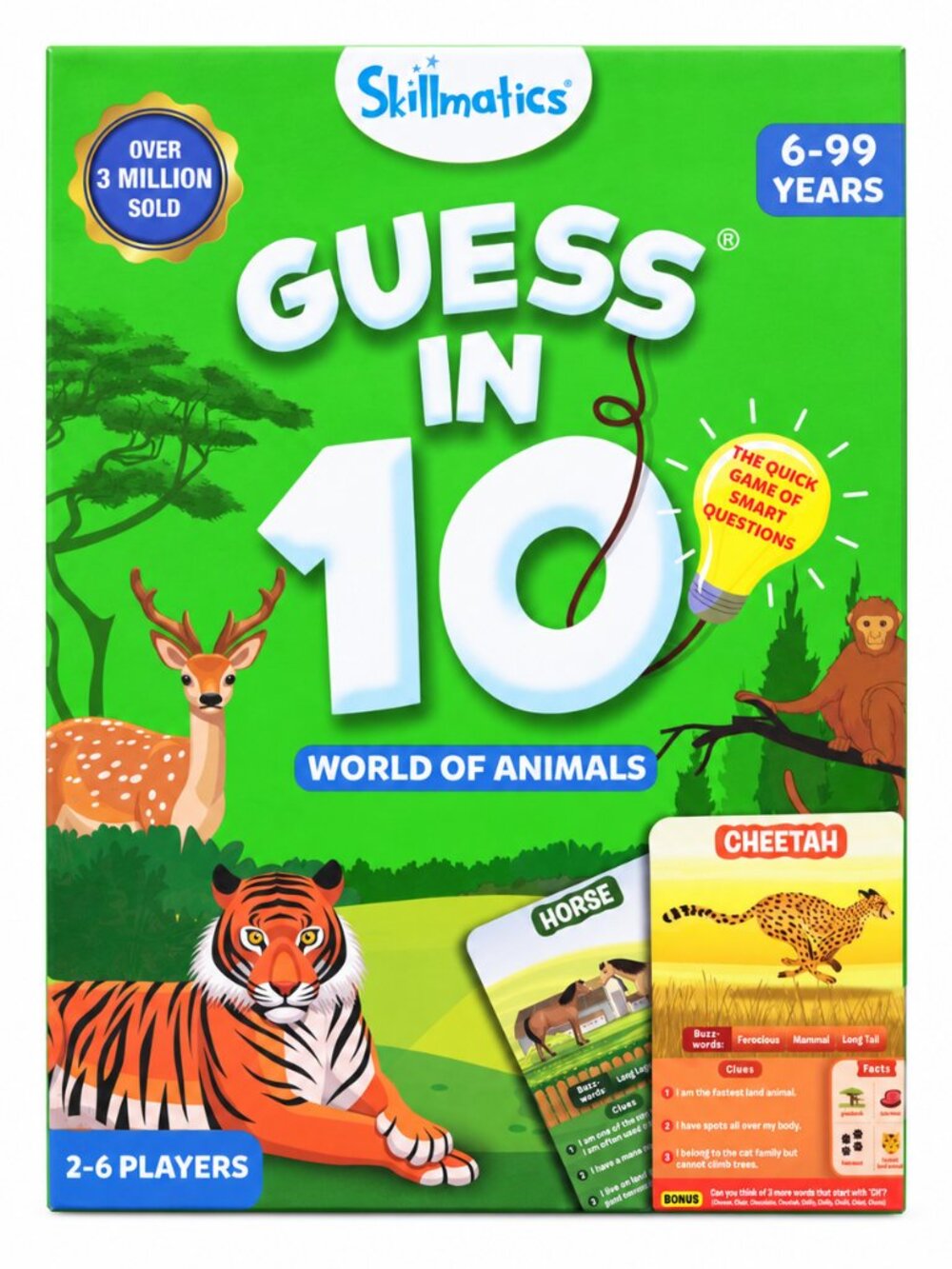 Guess in 10 Card Game Animal Planet Skillmatics Ages 6+ Sealed